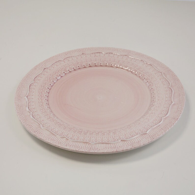 Porcelain Embossed Charger Plates 3 Colors Pastel Plates Etsy UK