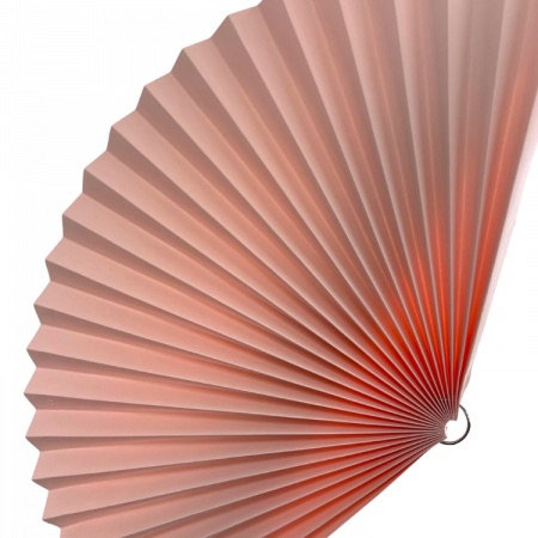 Decorative Paper Half Fan Pack of 6 Wall Party Decor Light Pink 40cm