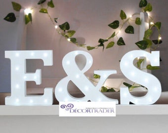 Lettres LED, 15 cm de hauteur, enseigne à piles, décoration de fête pour lieu d'événement de mariage à la maison