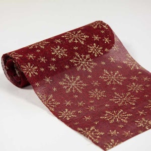 Christmas Table Runner  Fabric Roll 24cm x 5 yds 5 Designs Available Christmas Dinner Table Decor Christmas Gift