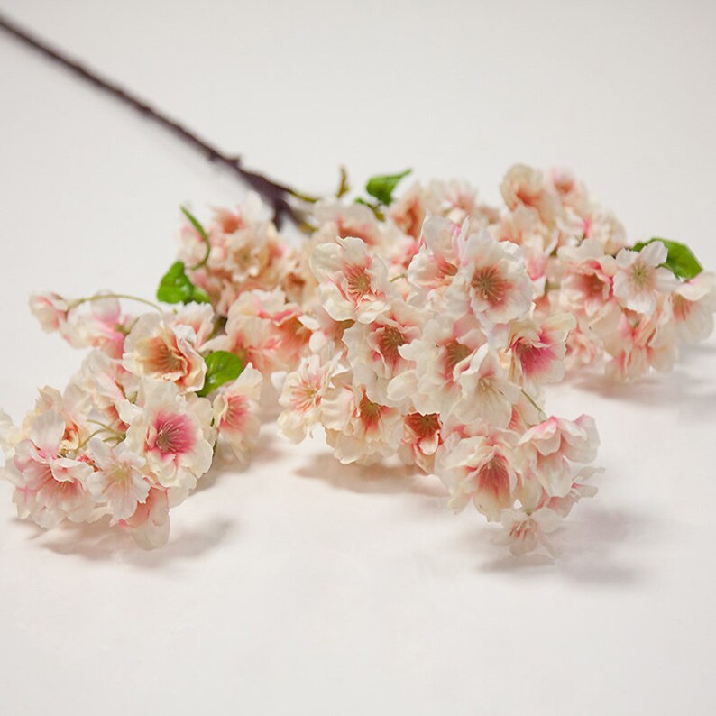 Silk Cherry Blossom Stem Artificial Cherry Blossom 3 Colours Etsy