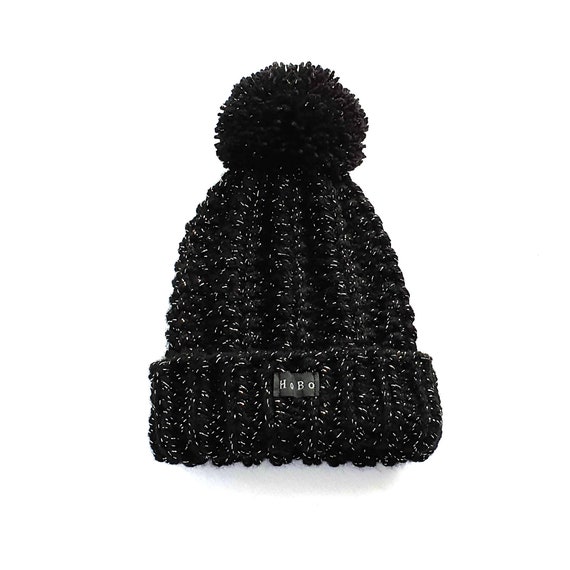 glitter bobble hat