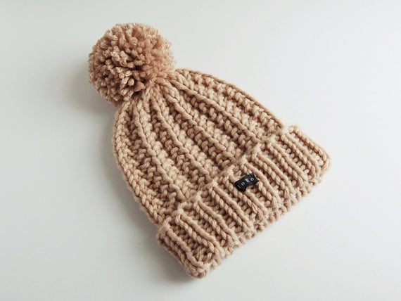 camel bobble hat