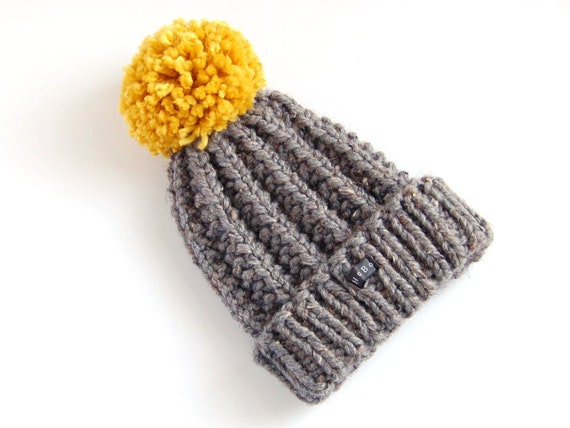 dark grey bobble hat