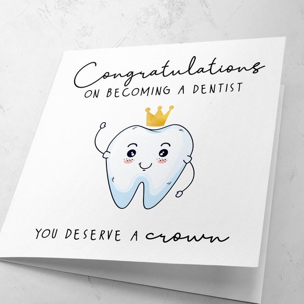 Nouveau diplômé dentiste, Félicitations, Carte de graduation, Hygiéniste dentaire, Dentiste, Diplômé DDS, Dentaire, Infirmière dentaire, Carte de remerciement dentaire