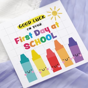 Biglietto personalizzato per il primo giorno di scuola, biglietto per la scuola materna, asilo nido, gruppo gioco, scuola materna - nipote - figlia - nipote - figlio - nipote