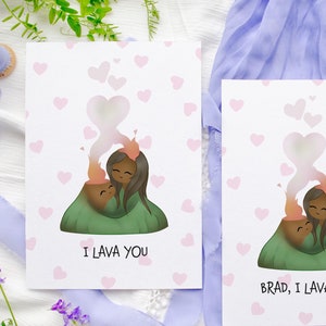 Ich liebe dich | Ich lava dich | Lavasteine | Valentinstag | Personalisierte Karte | Valentinstag Karte | Liebe Karte | Jubiläumskarte | Vulkanische Liebe