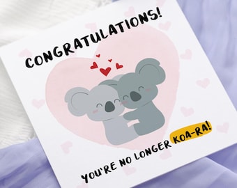 Tarjeta de compromiso divertida de Koala: Indian Punjabi Roka