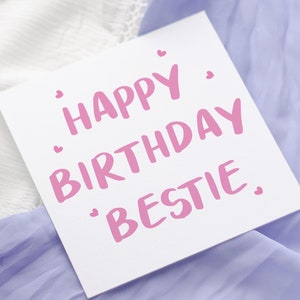 Birthday card for best friend | Card for bestie | Card for friend | Friendship | Personalised birthday card