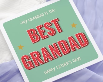 Best Grandad Father's Day Card