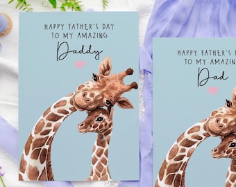 Giraffe Father's Day Card | Dad, Daddy