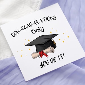Biglietto di laurea personalizzato - Biglietto di laurea - Biglietto di celebrazione - Biglietto di auguri per la laurea universitaria