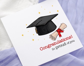 Tarjeta de felicitación de graduación: Tarjeta de felicitación para graduados de Clever University