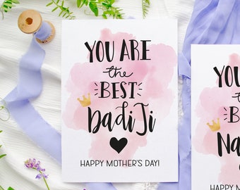 Punjabi Mother’s Day cards Mummy Ji, Nani Ji, Dadi Ji, Bibi Ji, Massi Ji, Masi, Pooa, Bhua Panjabi