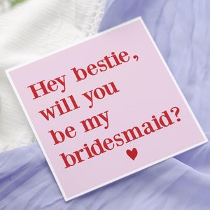 Word jij mijn bruidsmeisjeskaart | Bruidsmeisjeskaart | Bruidsmeisjescadeau | cadeau voor bruidsmeisje | Bruidsmeisje | kaart voor bestie | bloemenmeisje