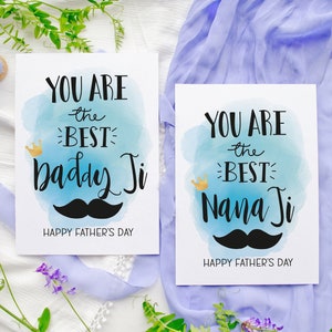 Biglietti per la festa del papà in Punjabi / biglietto per la festa del papà / biglietto di compleanno / Daddy Ji, Nana Ji, Dada Ji, Baba Ji Panjabi