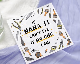 Nana Ji Father's Day Card: Punjabi Grandad Handyman Gift