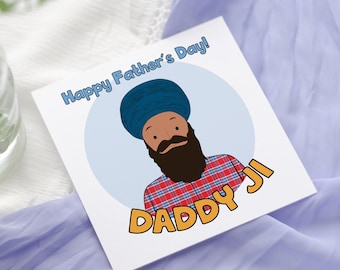 Punjabi Father's Day Card: Singh Daddy Ji, Sikh Dad