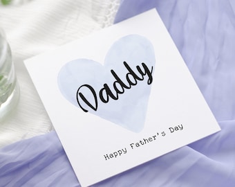 Watercolour Heart Father's Day Card