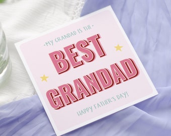 Meilleure carte de fête des pères de grand-père, fête des pères, carte de grand-père, première fête des pères de grand-père, dès bébé, personnalisée