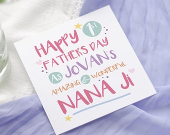 First Father’s Day cards, 1st fathers day, Birthday card, Daddy Ji, for Nana Ji, Dada Ji, Baba Ji, Panjabi, punjabi