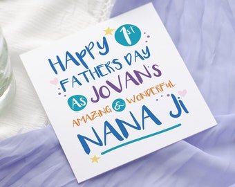 Punjabi First Father's Day Card | Dada, Nana, Baba Ji Greetings Card Design
