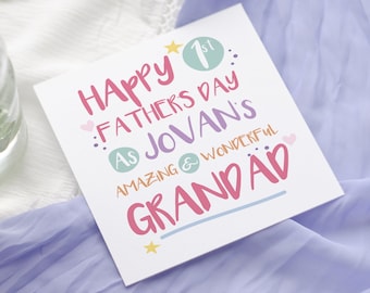 First Father's Day Card: Grandad, Grandpa, Dad