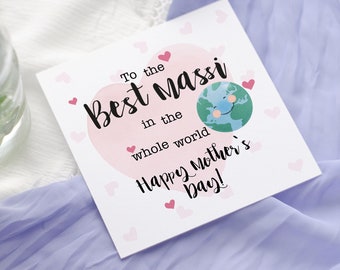 Best Massi Mother&#39;s Day | Whole wide world | Card for Auntie | Masi | Pua | Thayi | Chachi | Nani | Khala | Punjabi Mother&#39;s Day card