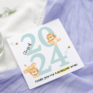 Tarjeta de agradecimiento para el maestro de la clase de 2024 - Tarjeta de agradecimiento para el maestro - Tarjeta de agradecimiento para el maestro - Tarjeta de asistente de enseñanza - Tarjeta para el maestro