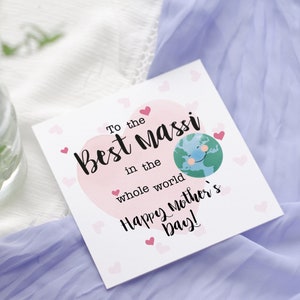 Beste Massi Moederdag | De hele wereld | Kaart voor tante | Masi | Pua | Thais | Chachi | Nani | Khala | Punjabi Moederdagkaart