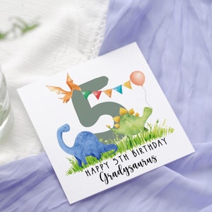 d'anniversaire personnalisée dinosaure | Carte d'anniversaire garçon | Dinosaure | Anniversaire fracassant | Ptérodactyle | T-Rex | tout âge