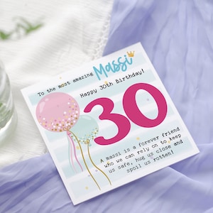 Tarjeta de cumpleaños para Massi / Punjabi / Feliz cumpleaños / 30 / 40 / 50 / 60 / personalizada con cualquier edad / Bhua / Pua / Chachi / Masi