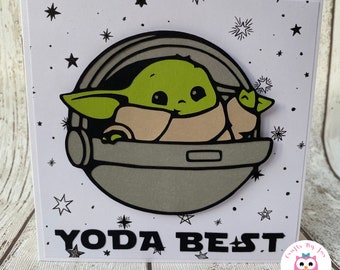 Yoda Star Wars Pack De 10 Merci Cartes Enfants Anniversaire Fetes Occasions Speciales Maison Cartes De Voeux Papeterie