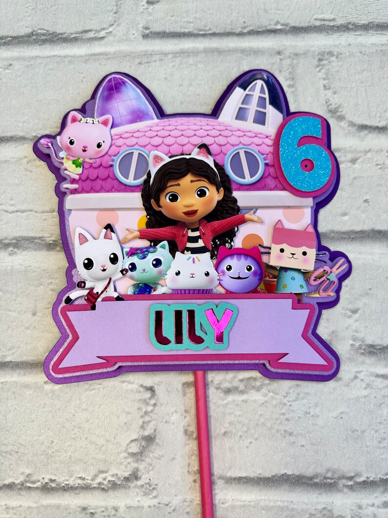 Gabbys Dollhouse Gabby Dollhouse Party Decoration Gabby Etsy Canada