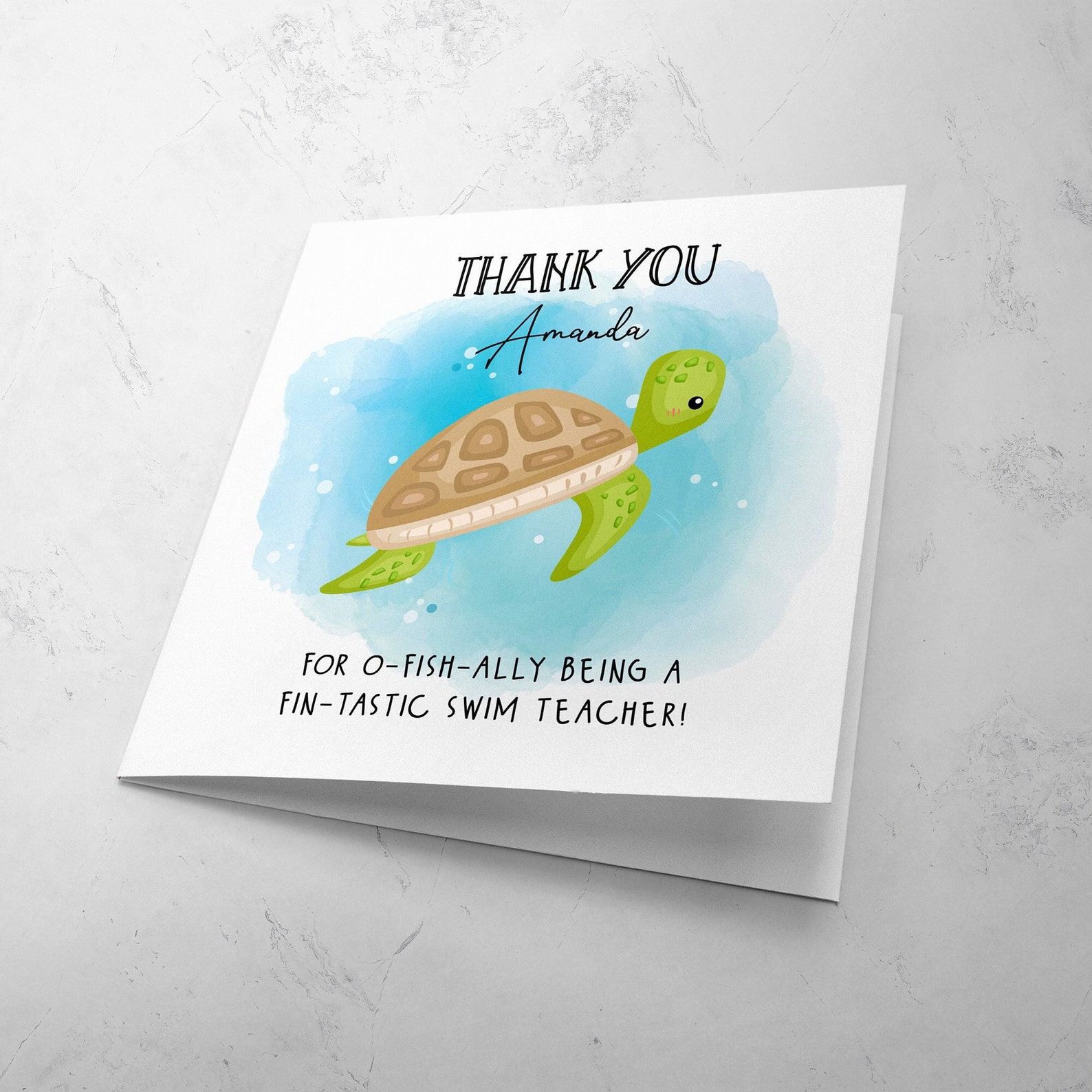 Thank You Swimming Teacher Card Swim Teacher Thank You - Etsy