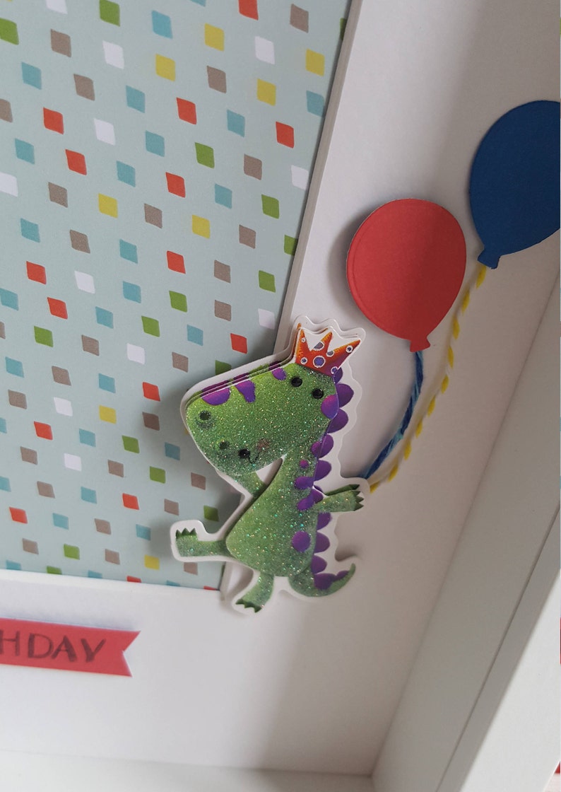 dinosaurs and spaceships Boys personalised birthday scrabble frame gift