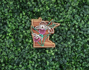 MN State Flower Ornament/Magnet - Minnesota
