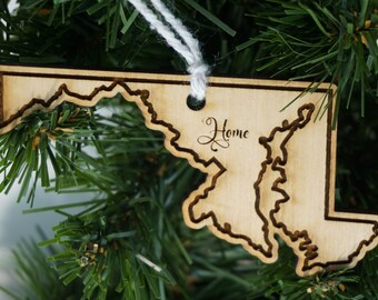State of Maryland home ornament - Maryland Christmas ornament