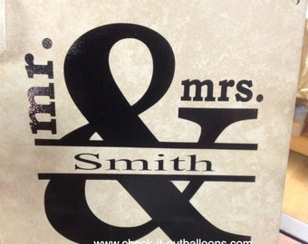 Mr & Mrs (your name) ceramic tile perfect wedding gift for the new Mr, and Mrs.
