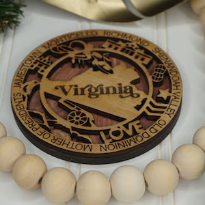 VA ornament  - Virginia  state ornament or magnet