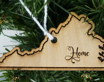 State of Virginia home ornament - Virginia Christmas ornament