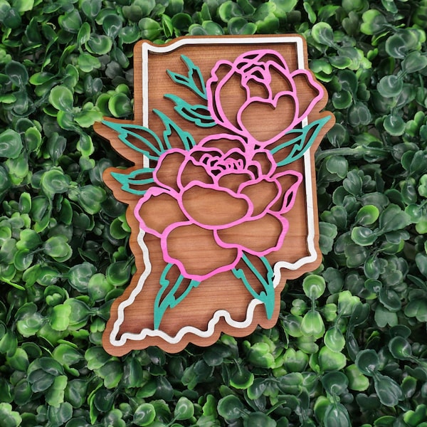 IN State Flower Ornament/Magnet - Indiana ornament