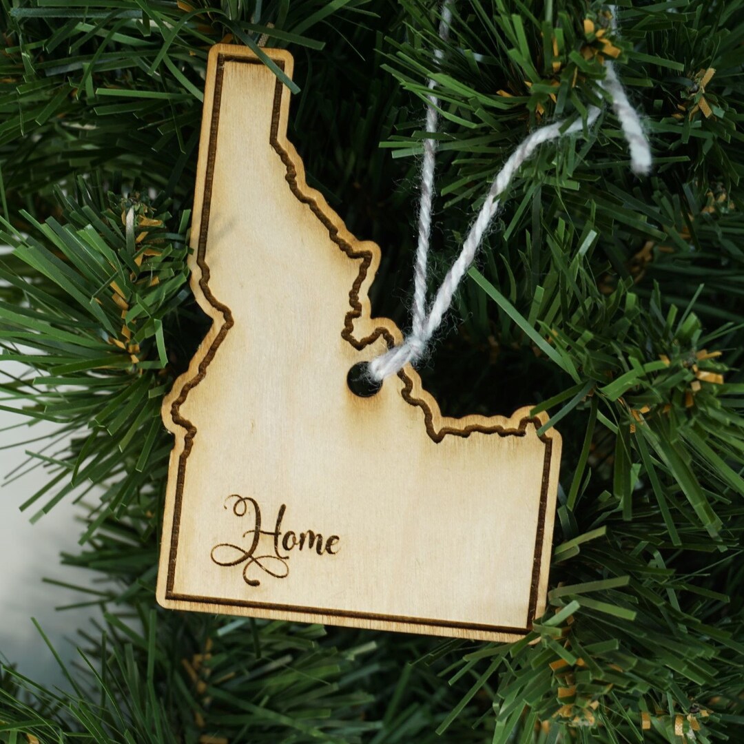 Laser Cut Idaho Home Ornament – Wooden Christmas Decor - Etsy