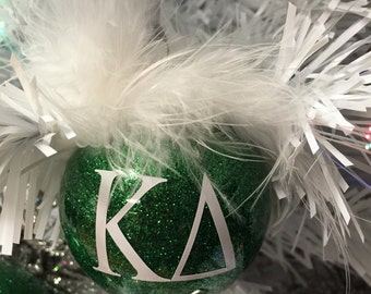 Kappa Delta Sorority Glitter Ornament - kd ornament