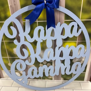 Kappa Kappa Gamma Door Hanger 2 sizes available - sorority dorm decor signs
