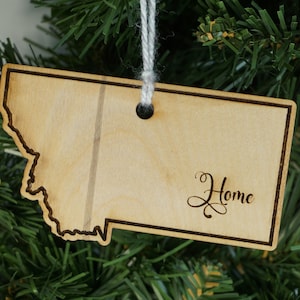 State of Montana home ornament - Montana Christmas ornament