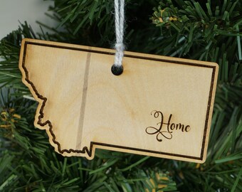 State of Montana home ornament - Montana Christmas ornament