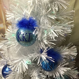 Kappa Kappa Gamma glittered sorority ornament- Kappa Christmas ornament