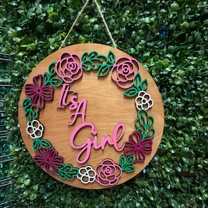 It&#39;s a boy wooden laser cut sign/ It&#39;s a girl wooden laser cut sign