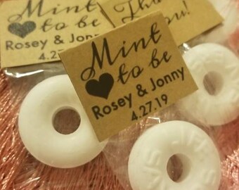 100 Mint to be wedding favors. Rustic wedding favors. Wedding favors. Bridal shower favors. Mint to be bridal shower favors.